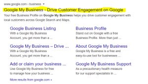 google my business link